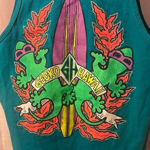 Gecko Hawaii tank top 80s 90s